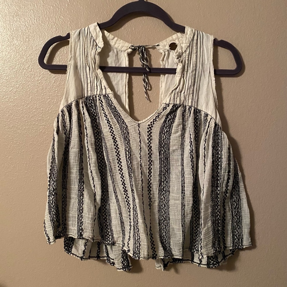 Free People One Cropped Bohemian Tank Top Small